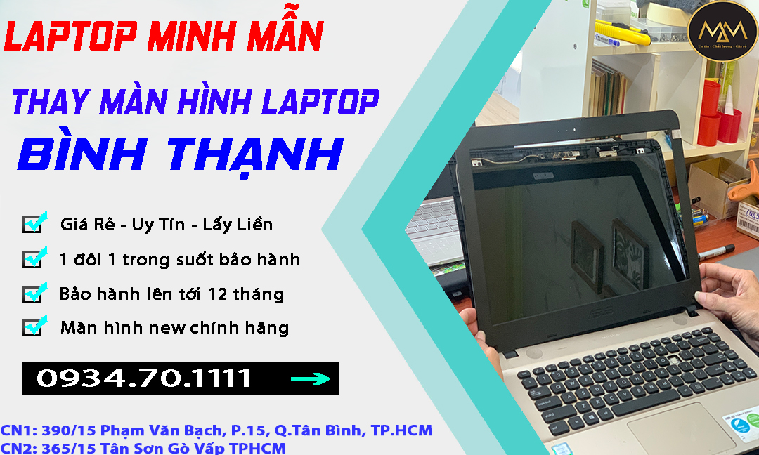 Thay Màn Hình Laptop Bình Thạnh Giá Rẻ