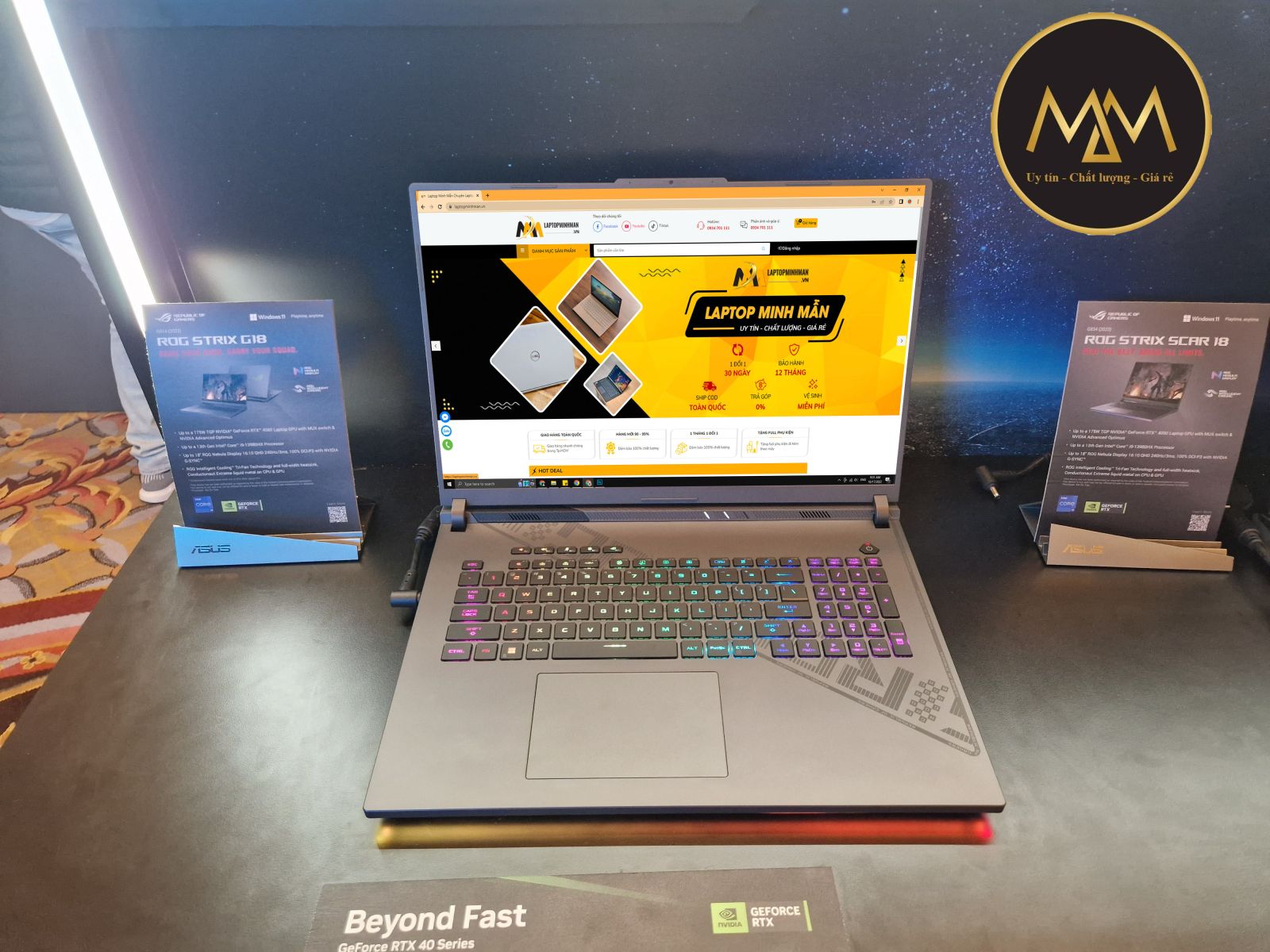 Asus Rog Strix G18 G814 I9 13980HX/ RAM 16GB SSD 1TB/ TRÀN VIỀN 18INCH/ RTX 4080 12GB/ GAMING ĐỒ HỌA/ GIÁ RẺ