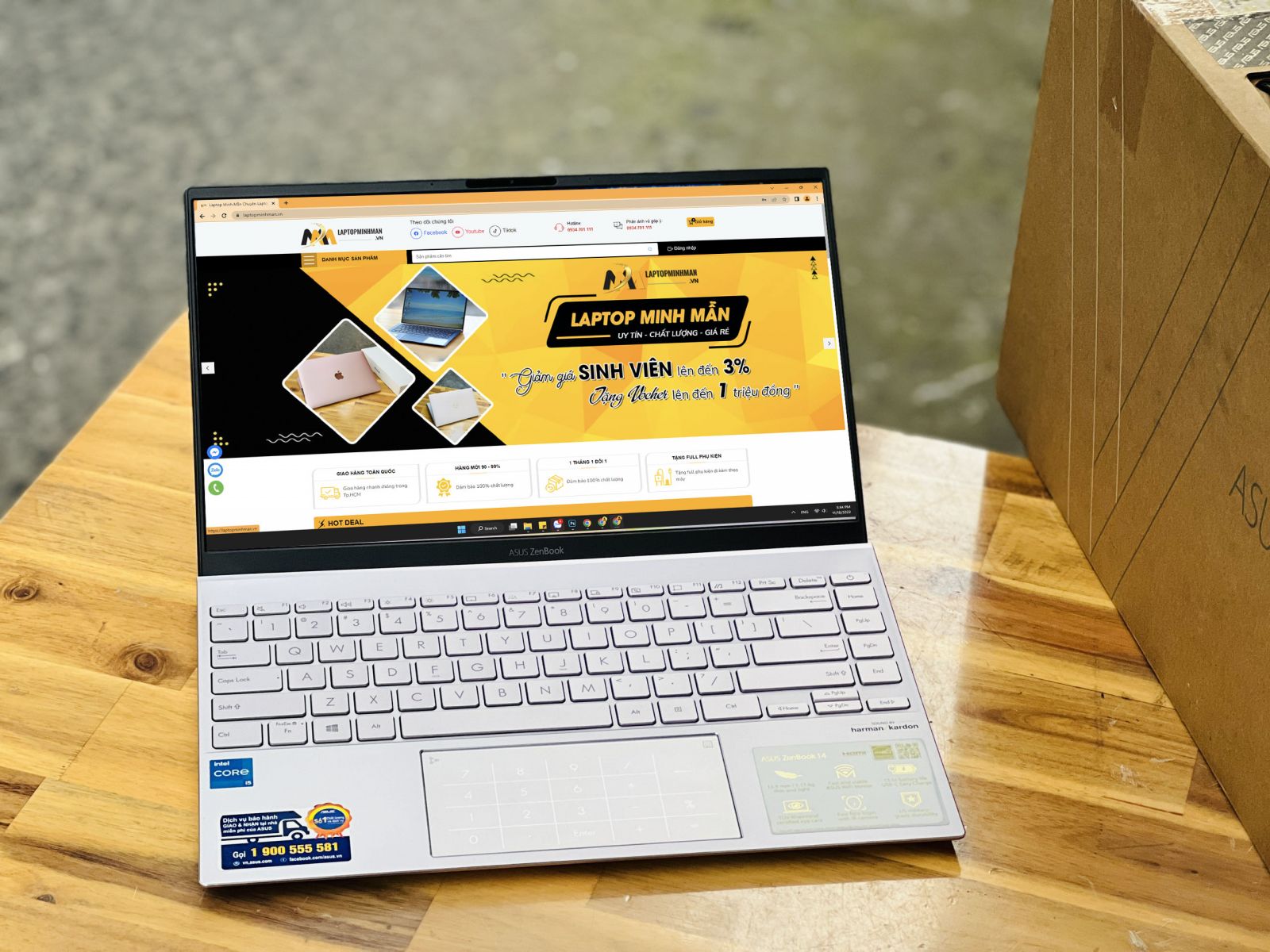 Asus Zenbook UX425EA i5 1135G7 Gen 11/ Ram8G/ SSD512/ Full HD/ Tràn Viền/ Siêu Mỏng/ Vỏ Nhôm/ Giá rẻ