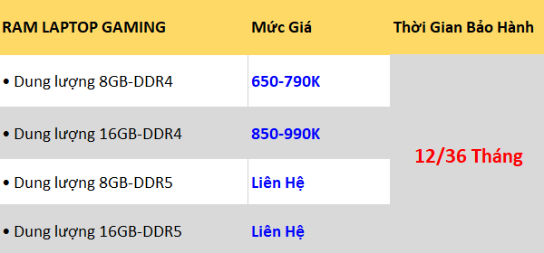 NÂNG CẤP RAM LAPTOP GIÁ RẺ QUẬN GÒ VẤP