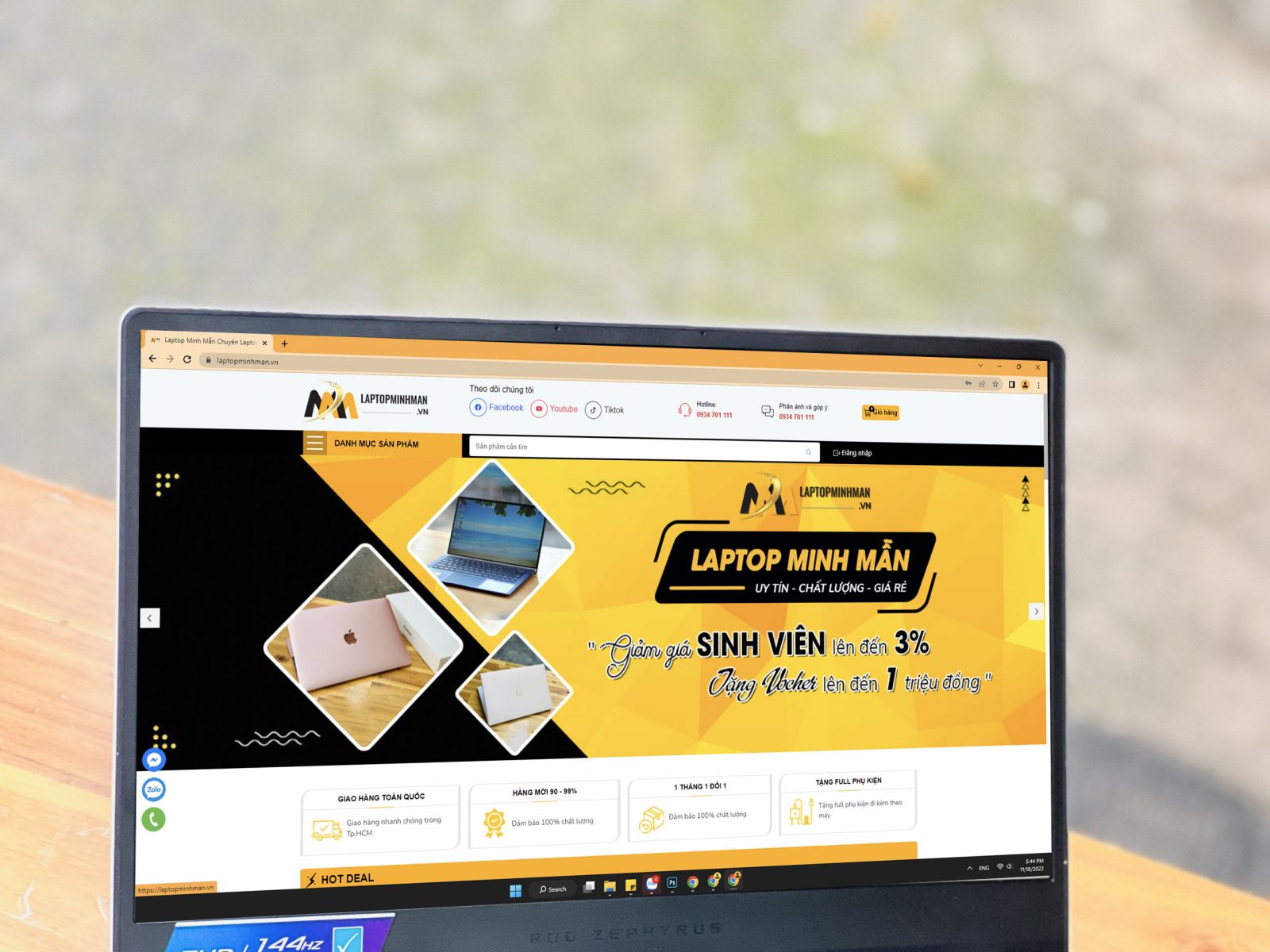 Asus Rog Zephyrus G14 GA401QM Ryzen 9 5900HS/ Ram 16GB/ SSD 1000G/ Card rời RTX 3060/ 144hz/ Chuyên Game/ Giá rẻ