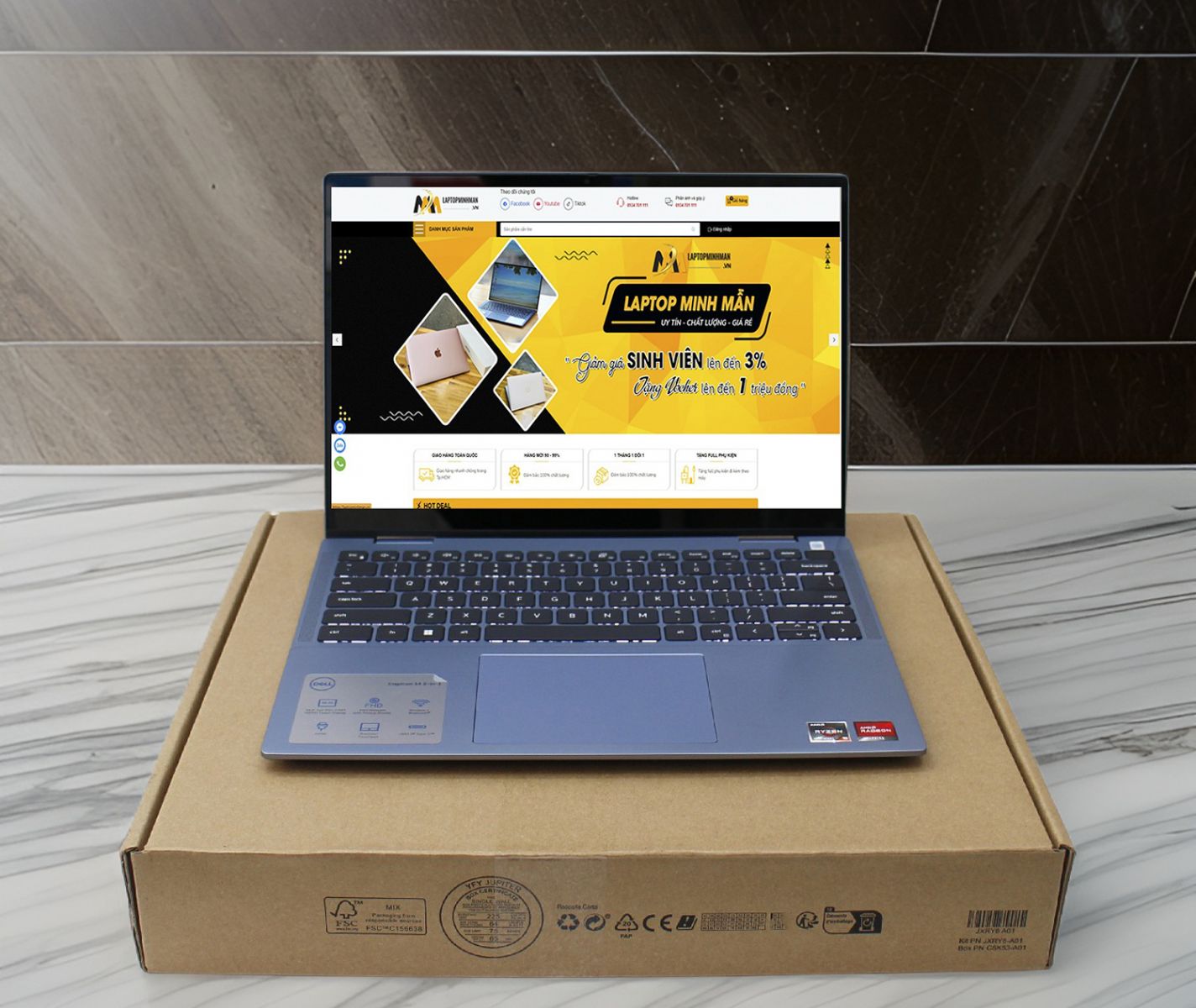 DELL INSPIRON 7435 2IN1 RYZEN 7 7730U 2023 GIÁ RẺ