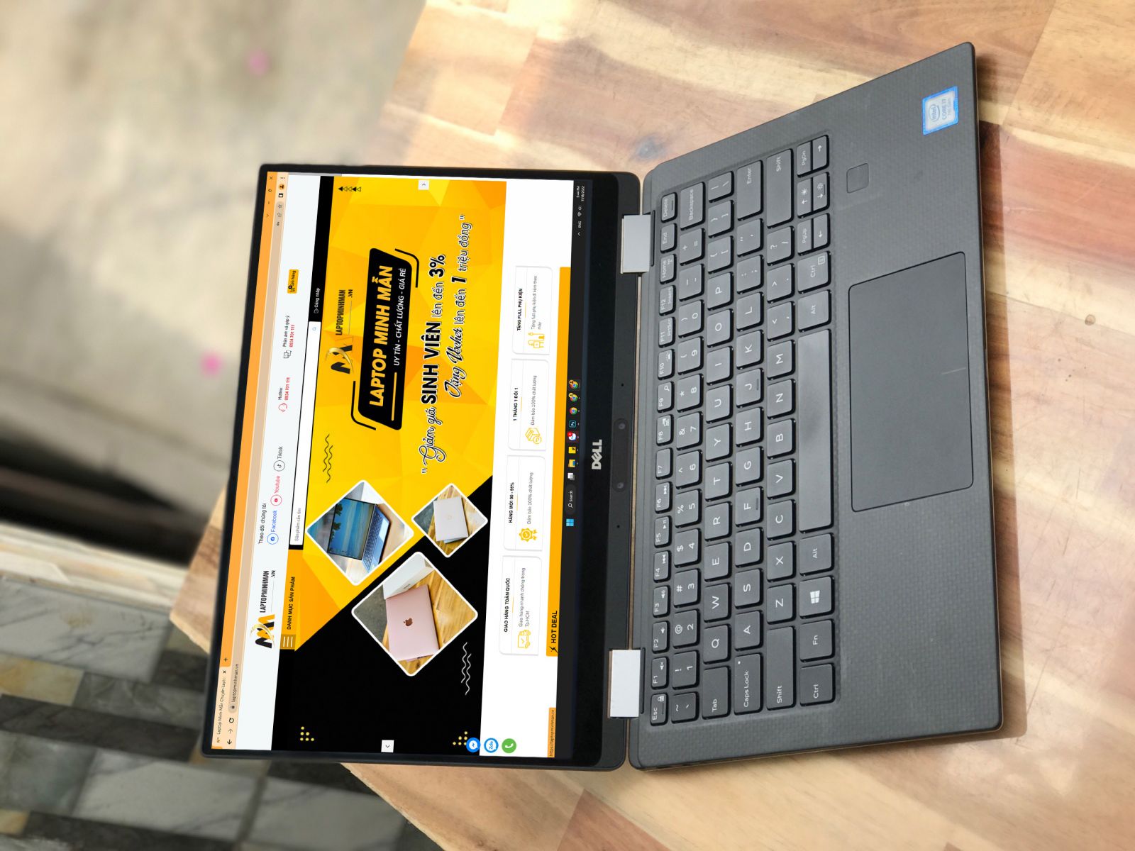 Dell XPS 13 9365 I7 7Y75/ Ram 16GB SSD 512GB/ 13.3inch 3K QHD+/ Cảm Ứng Lật Xoay/ Viền Mỏng/ Giá Rẻ
